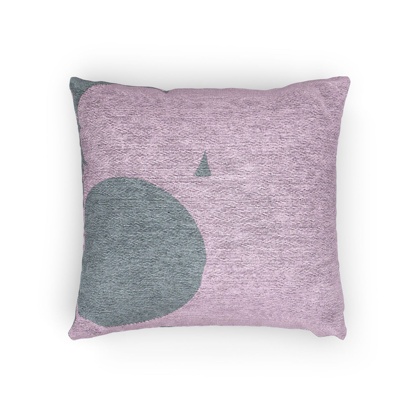 Pastel Purple and Green Patches Woven Pillow, 17" x 18"