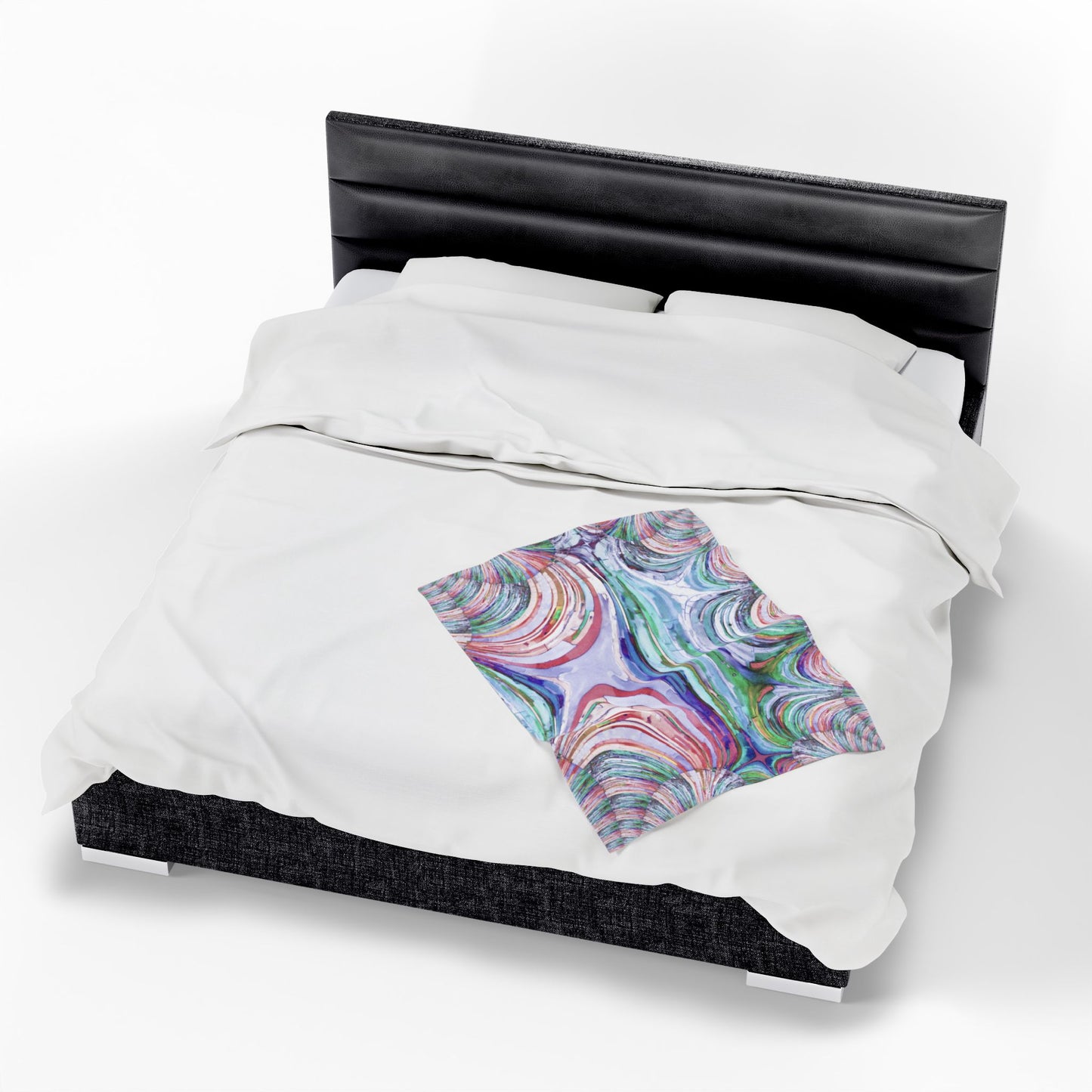 Uzi Spiral Pastels Velveteen Plush Blanket, 30" x 40"