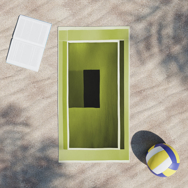 Lemongrass Shadow Beach Towel, 24" x 44"