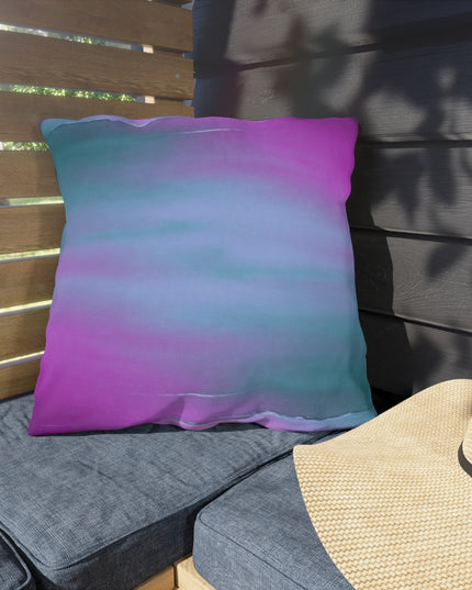 Dark Blue Green Sea Purple Fog 20" x 20" Outdoor Pillows