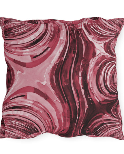 Uzi Spiral Ruby 20" x 20" Outdoor Pillow