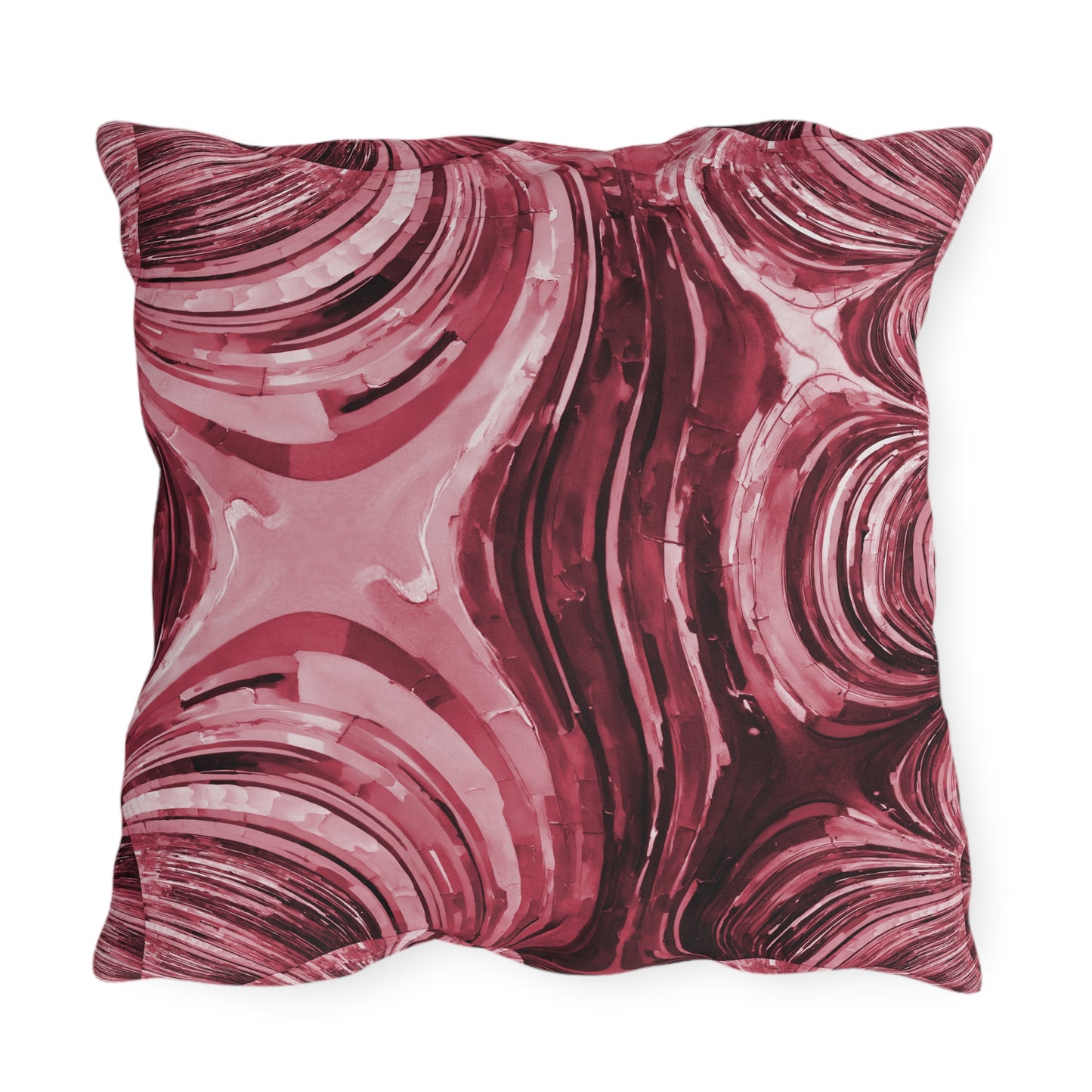 Uzi Spiral Ruby 20" x 20" Outdoor Pillow