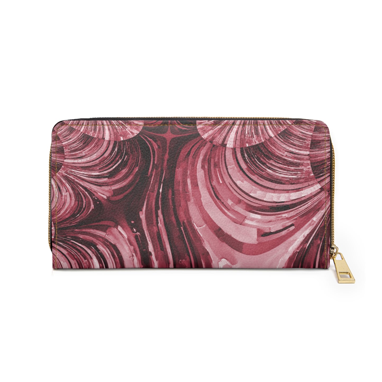 Uzi Spiral Ruby Elegant Abstract Zipper Wallet - Stylish & Functional Accessory for Everyday Use