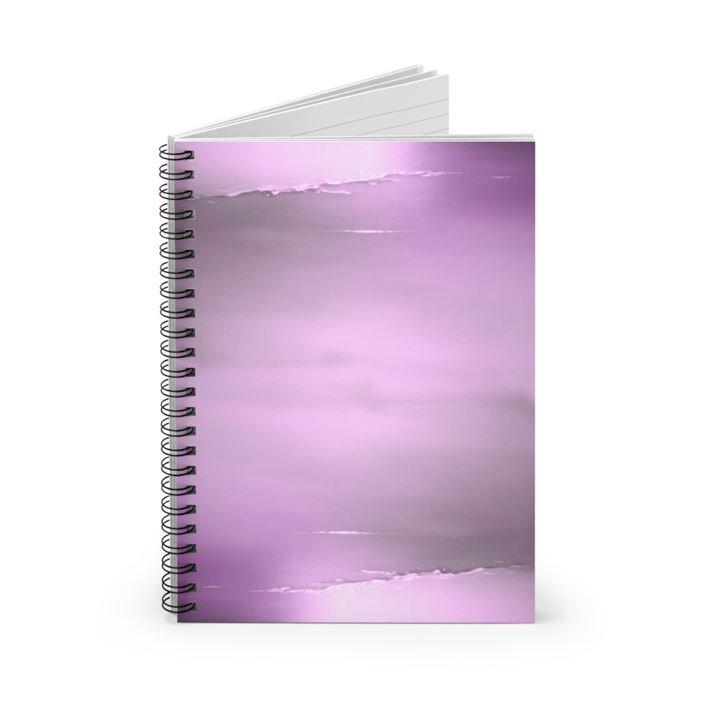 Dark Pink Sea Amethyst Fog Spiral Notebook - Ruled Line, 6" x 8", 118 pages