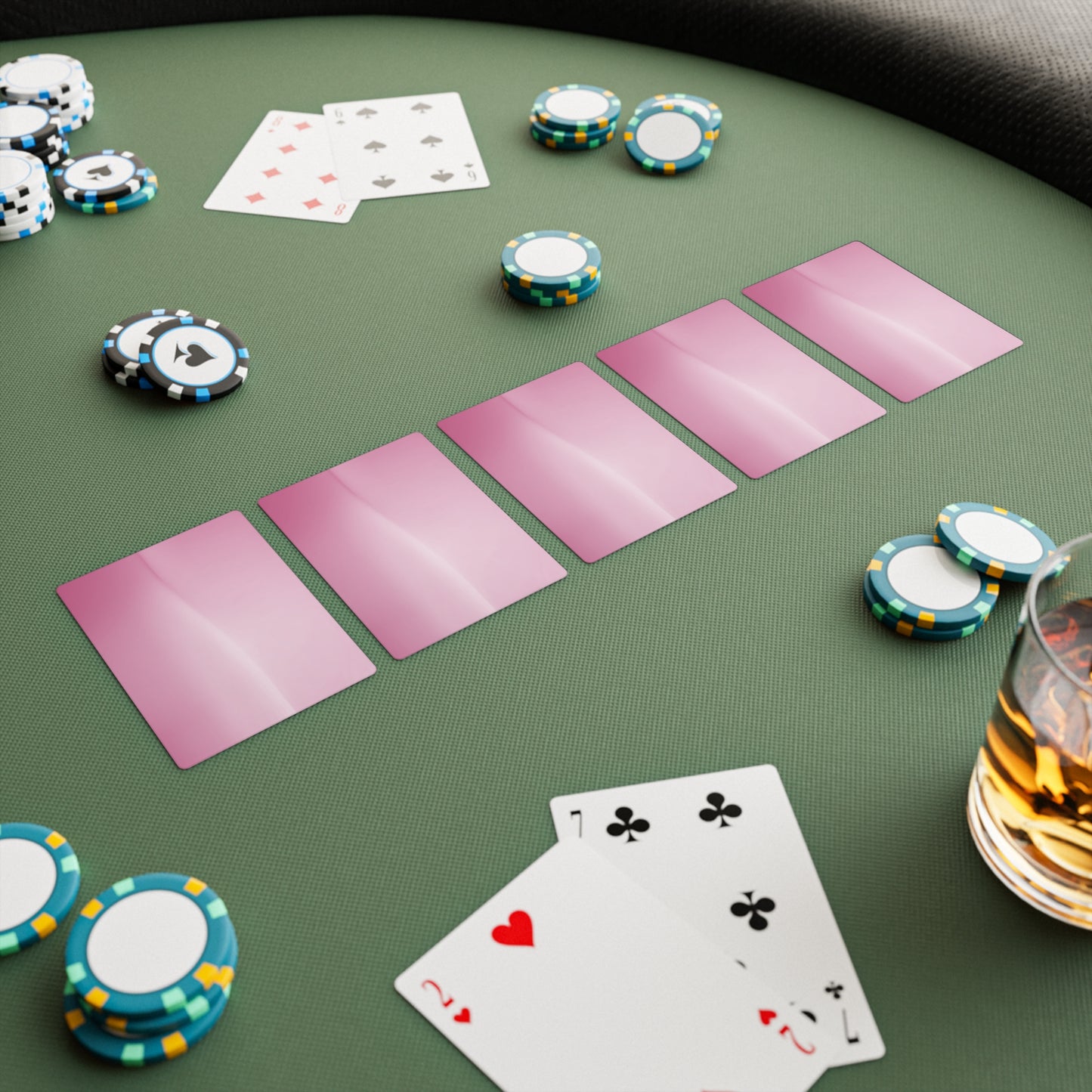 Pink Blush Fade Poker Cards