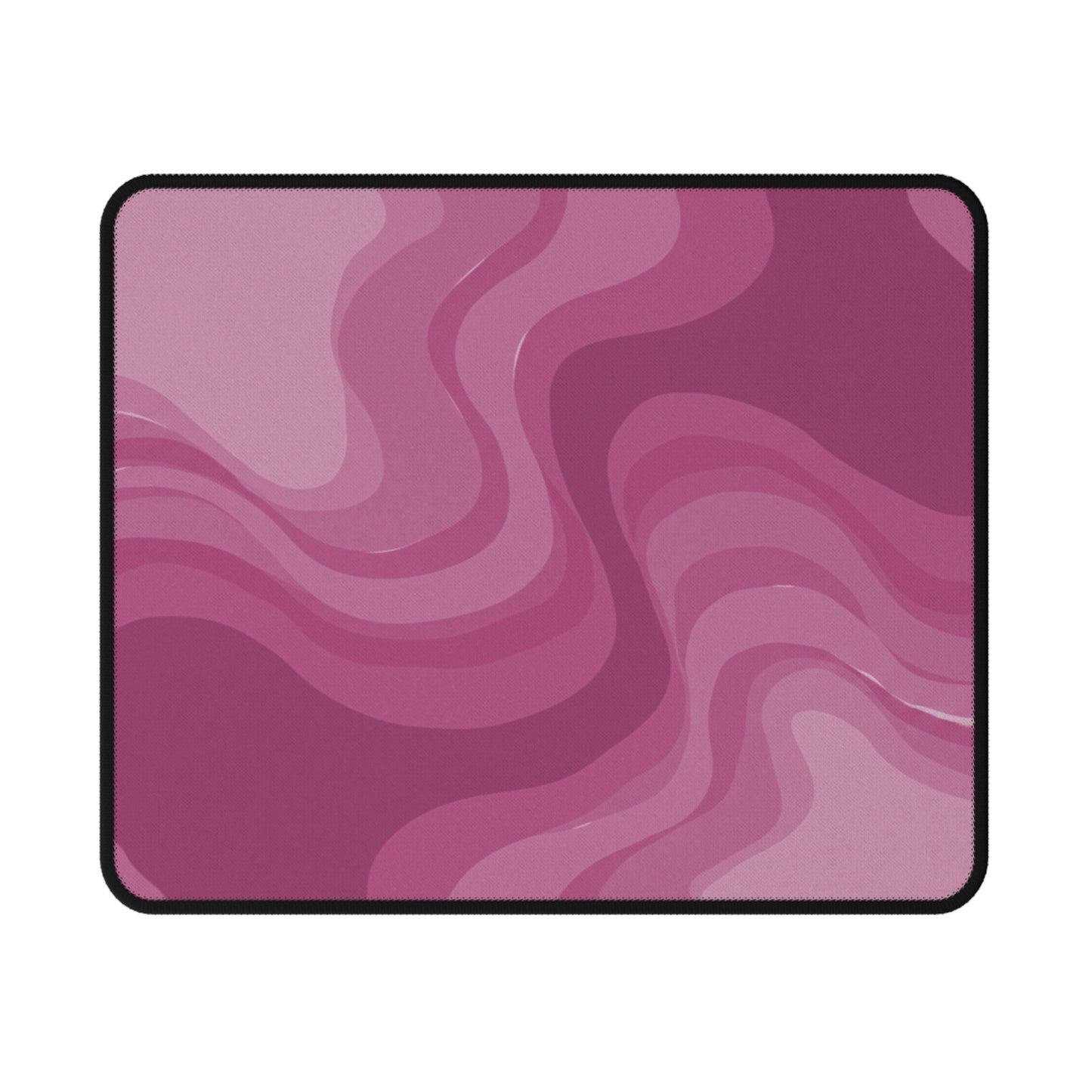 Pinky Mauve Wavey Non-Slip Gaming Mouse Pad, 9.5" X 8" Rectangle