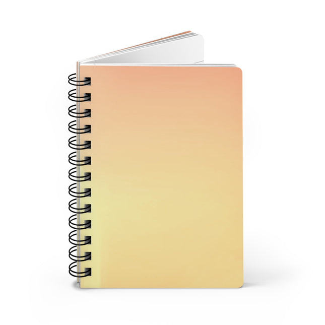 Hot Peach Fade Spiral Bound Journal, 5" x 7" 150 pages