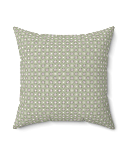 Olive Star-crossed Bodies Faux Suede Square Pillow, 18" x 18"