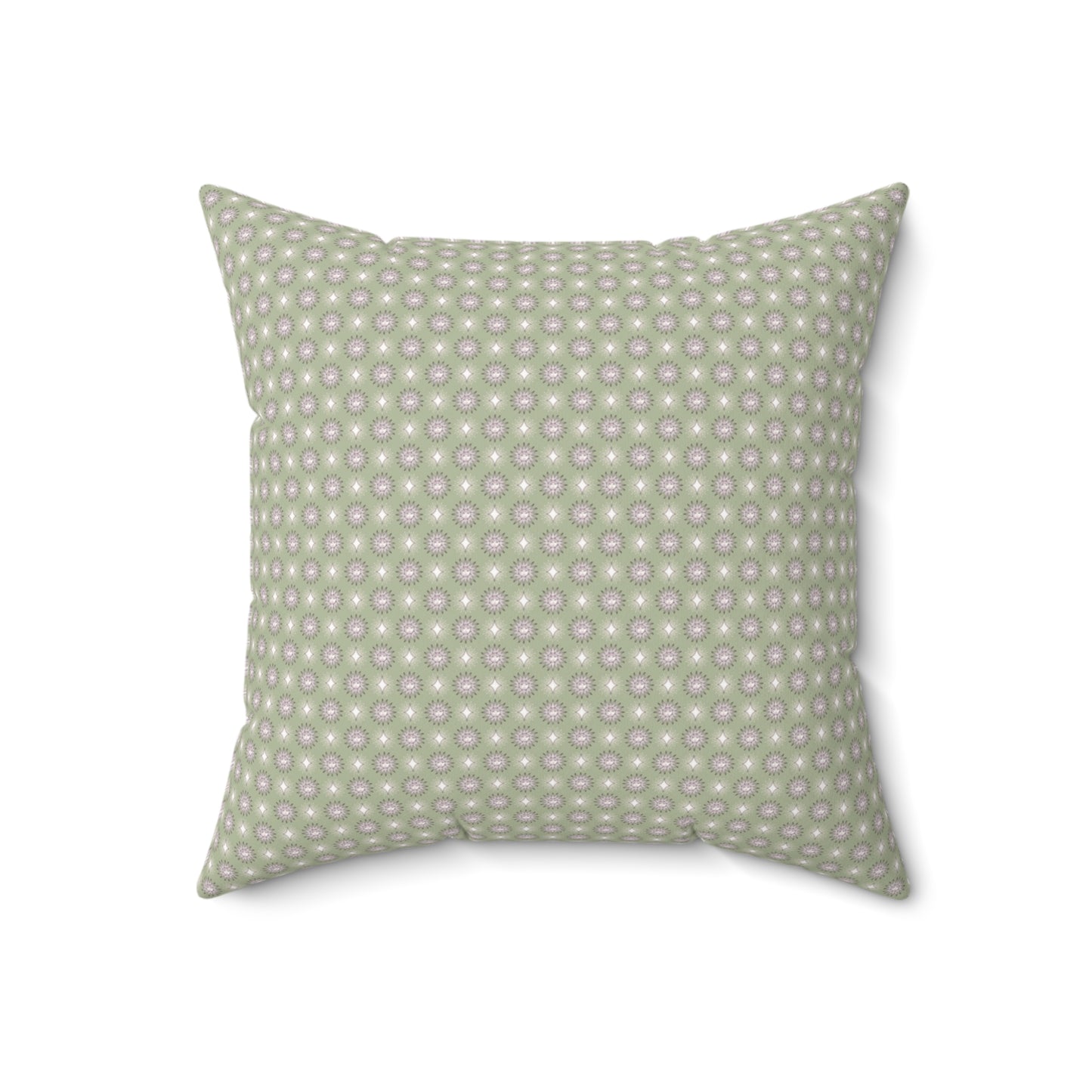 Olive Star-crossed Bodies Faux Suede Square Pillow, 18" x 18"