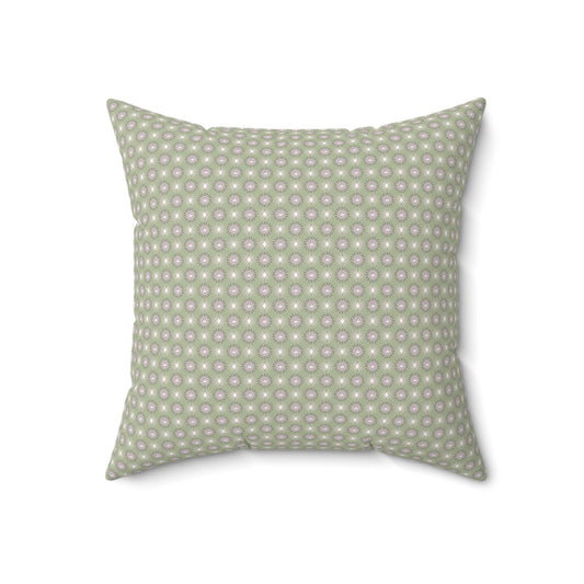 Olive Star-crossed Bodies Faux Suede Square Pillow, 18" x 18"