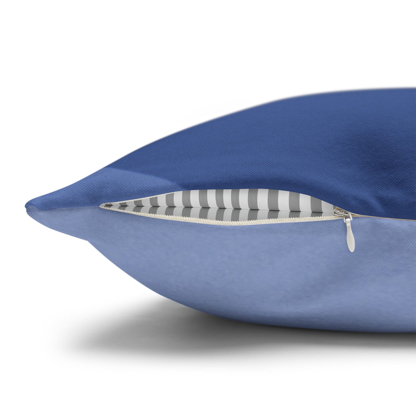Deep Blue Wavey Spun Polyester Square Pillowcase, 14" x 14"