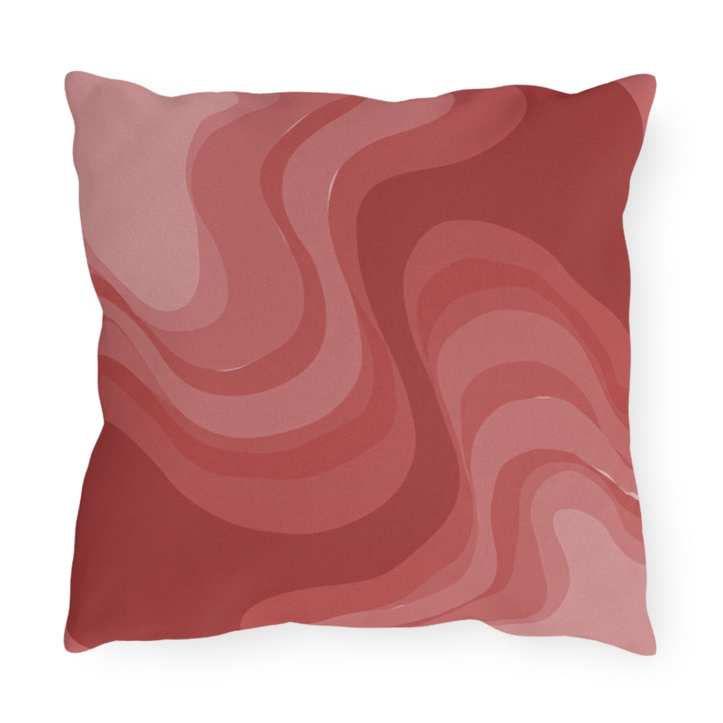 Power Red Wavey 16" x 16" Outdoor Pillow