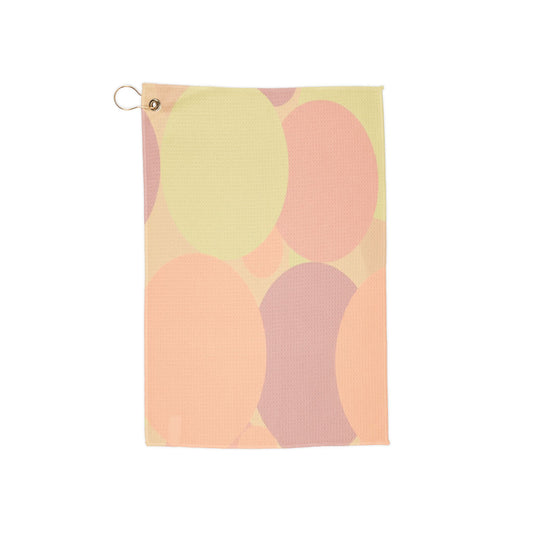 Pastel Hot Peach Patches 16" x 24" Golf Towel