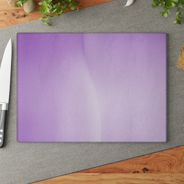 Purple Golden Fade 11" x 15" Glass Cutting Board