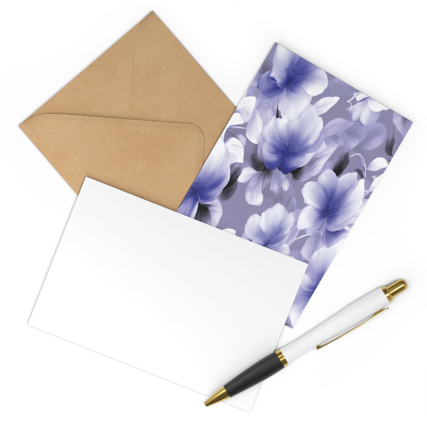 Indigo Blossom Floral Bunch Postcards (7 pcs)
