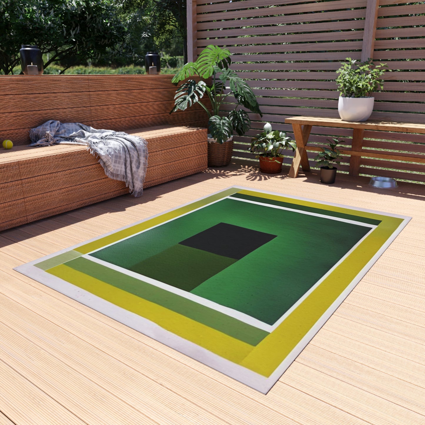 Alpha Shadow Outdoor Rug, 60" x 84"