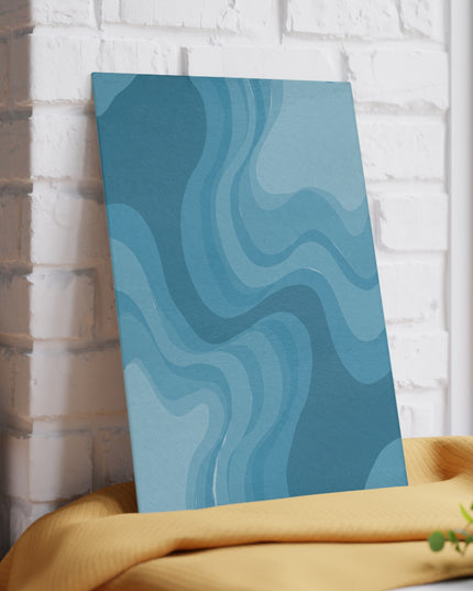 Sky Blue Wavey 8" x 11" Glass Cutting Board