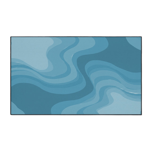 Sky Blue Wavey 36" x 60" Heavy Duty Floor Mat