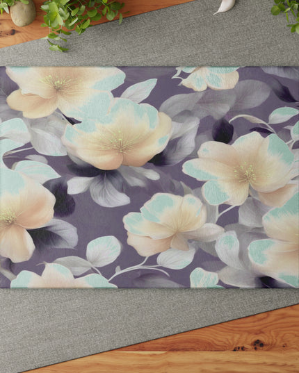 White Blush Floral Bunch Glass Cutting Board, 11" x 15"