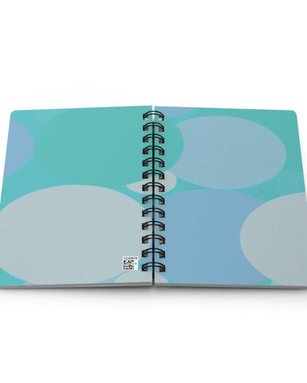 Pastel Tan and Tif Patches Spiral Bound Journal, 5" x 7" 150 pages