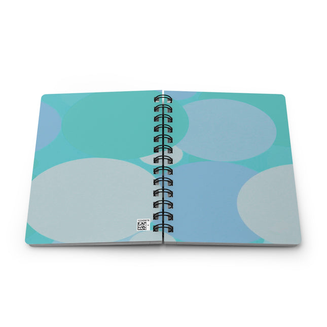 Pastel Tan and Tif Patches Spiral Bound Journal, 5" x 7" 150 pages