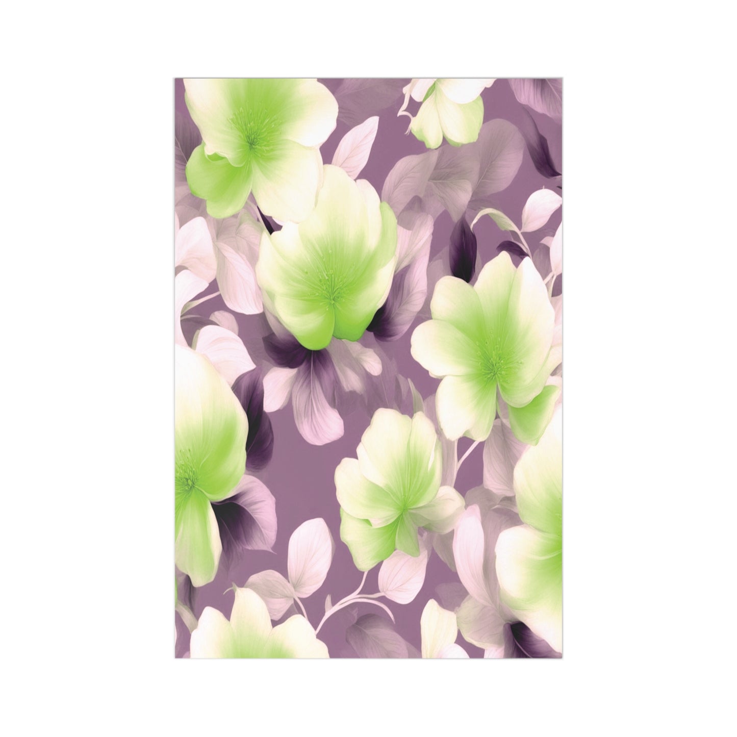 Lime Lavender Floral Bunch Postcards (7 pcs)