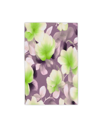 Lime Lavender Floral Bunch Beach Towel, 18" x 27"