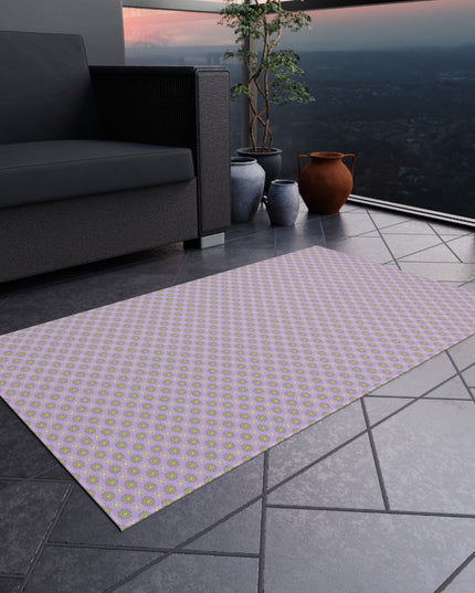 Magenta Star-crossed Bodies Outdoor Rug, 36" x 60"