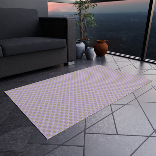 Magenta Star-crossed Bodies Outdoor Rug, 36" x 60"