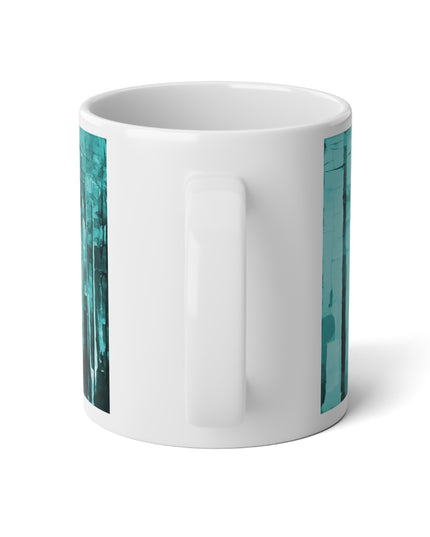 Striped Tif 20 oz White Glossy Jumbo Mug