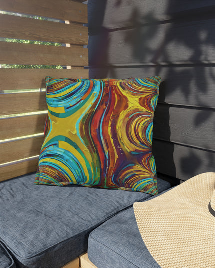 Uzi Spiral Alpha Outdoor Pillow, 16" x 16"