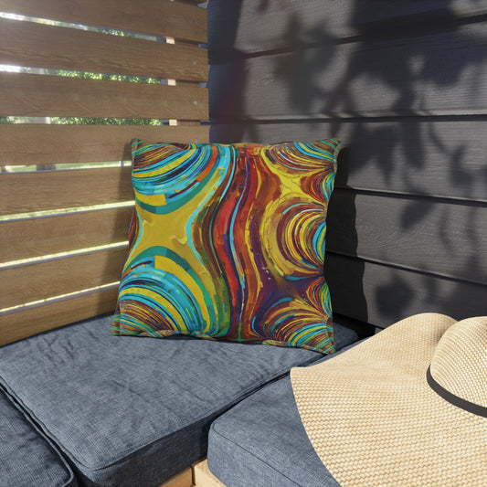 Uzi Spiral Alpha Outdoor Pillow, 16" x 16"