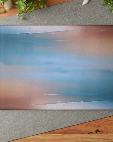 Blue Sea Peach Fog Glass Cutting Board, 11" x 15"
