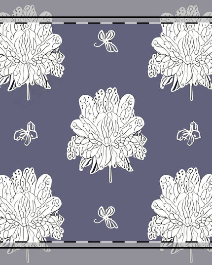 White Floral Butterflies Poly Twill Napkin, 10" x 10"