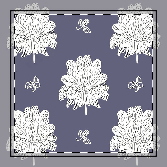 White Floral Butterflies Poly Twill Napkin, 10" x 10"