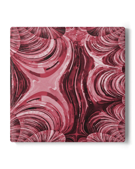 Uzi Spiral Ruby 4" x 4" Square Ceramic Coaster