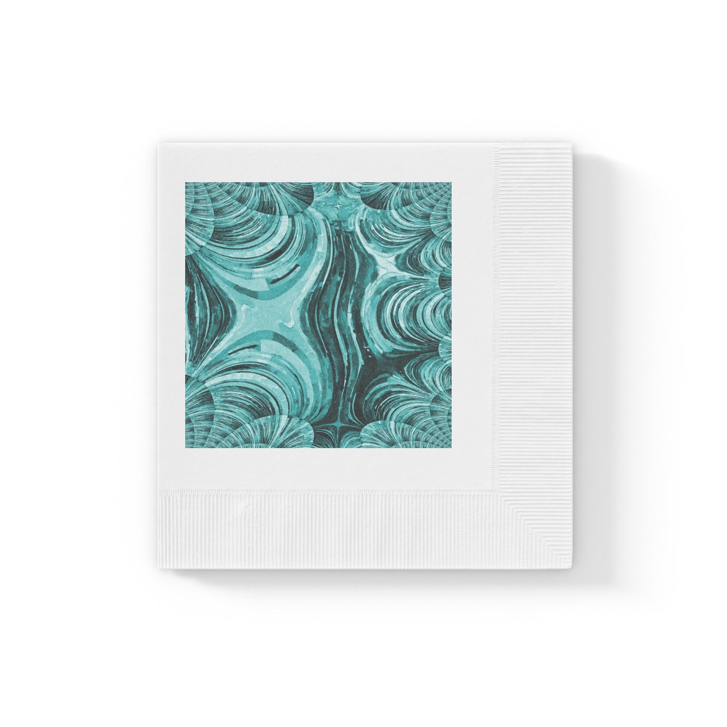 Uzi Spiral Tif Pastel White Coined Napkins, 4.8" x 4.8"