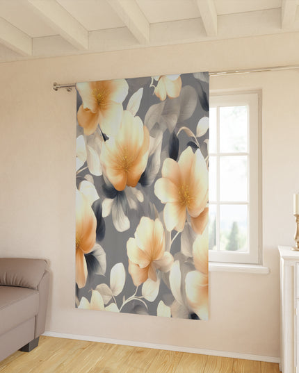 Soft Blossom Floral Bunch Window Curtain, 50" x  84", blackout