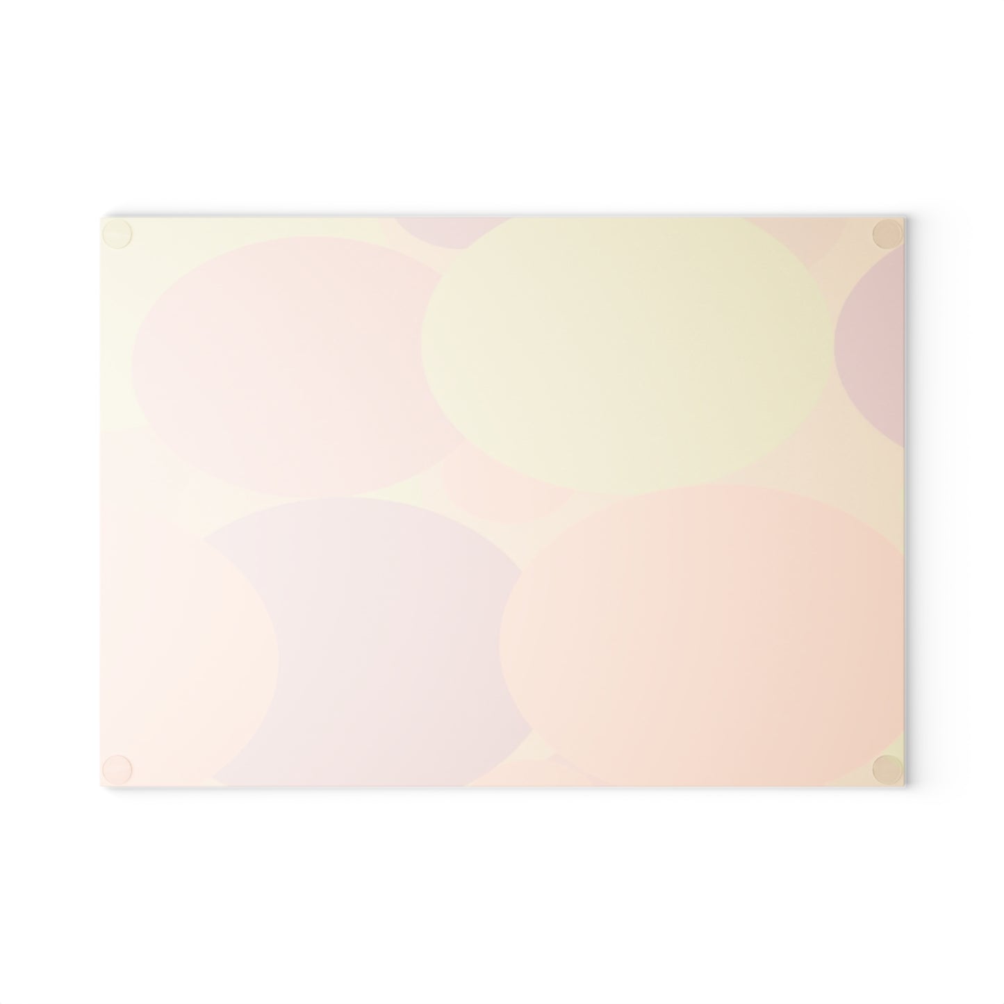 Pastel Hot Peach Patches 8" x 11" Glass Cutting Board