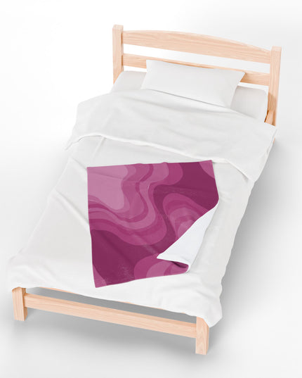 Pinky Mauve Wavey Velveteen Plush Blanket, 30" x 40"