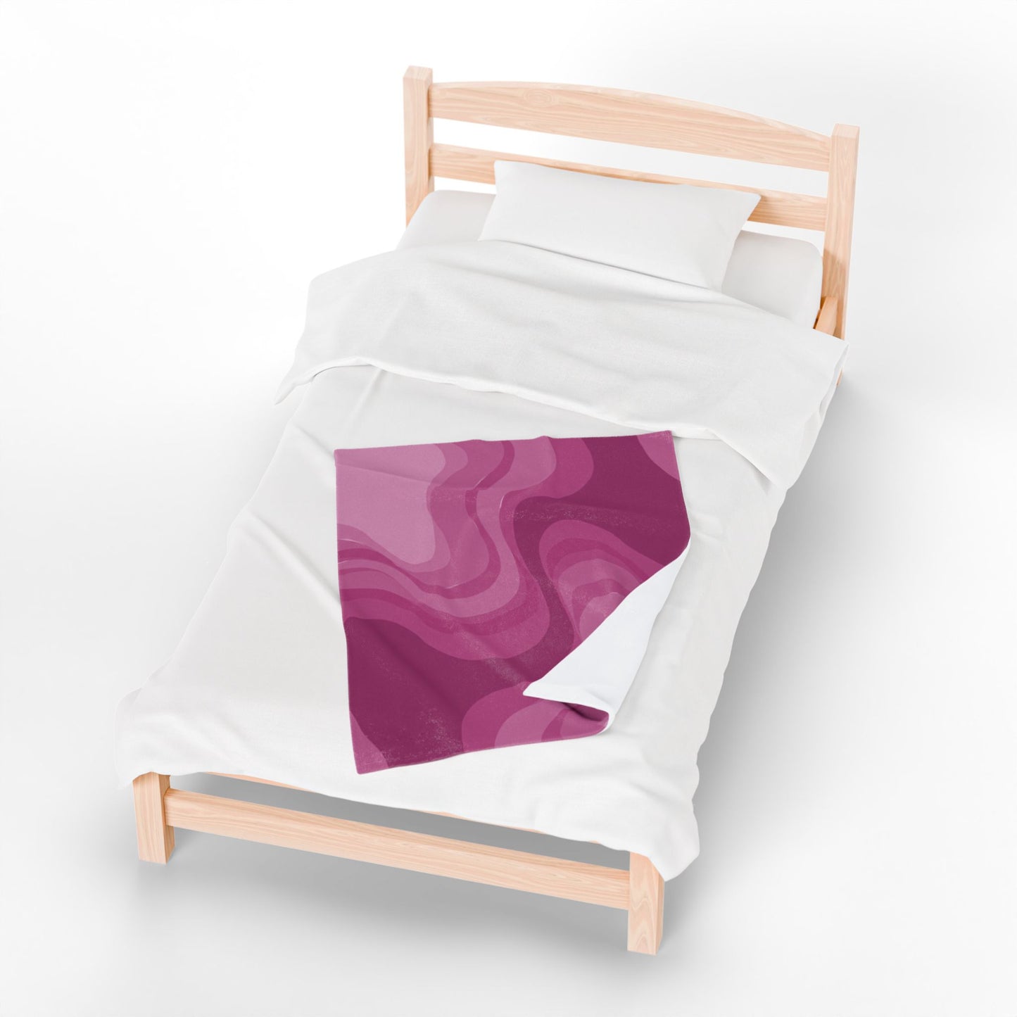 Pinky Mauve Wavey Velveteen Plush Blanket, 30" x 40"