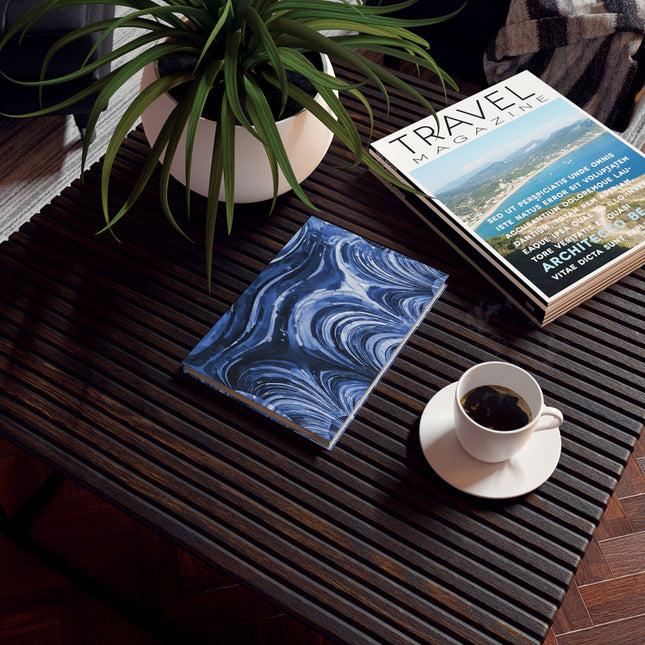 Uzi Spiral Deep Blue 5.2" x 7.4" Hard Backed Journal with 128 blank pages