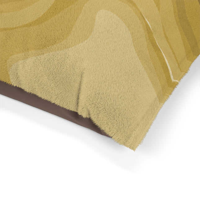 Brown Wavey 50" × 40" Pet Bed