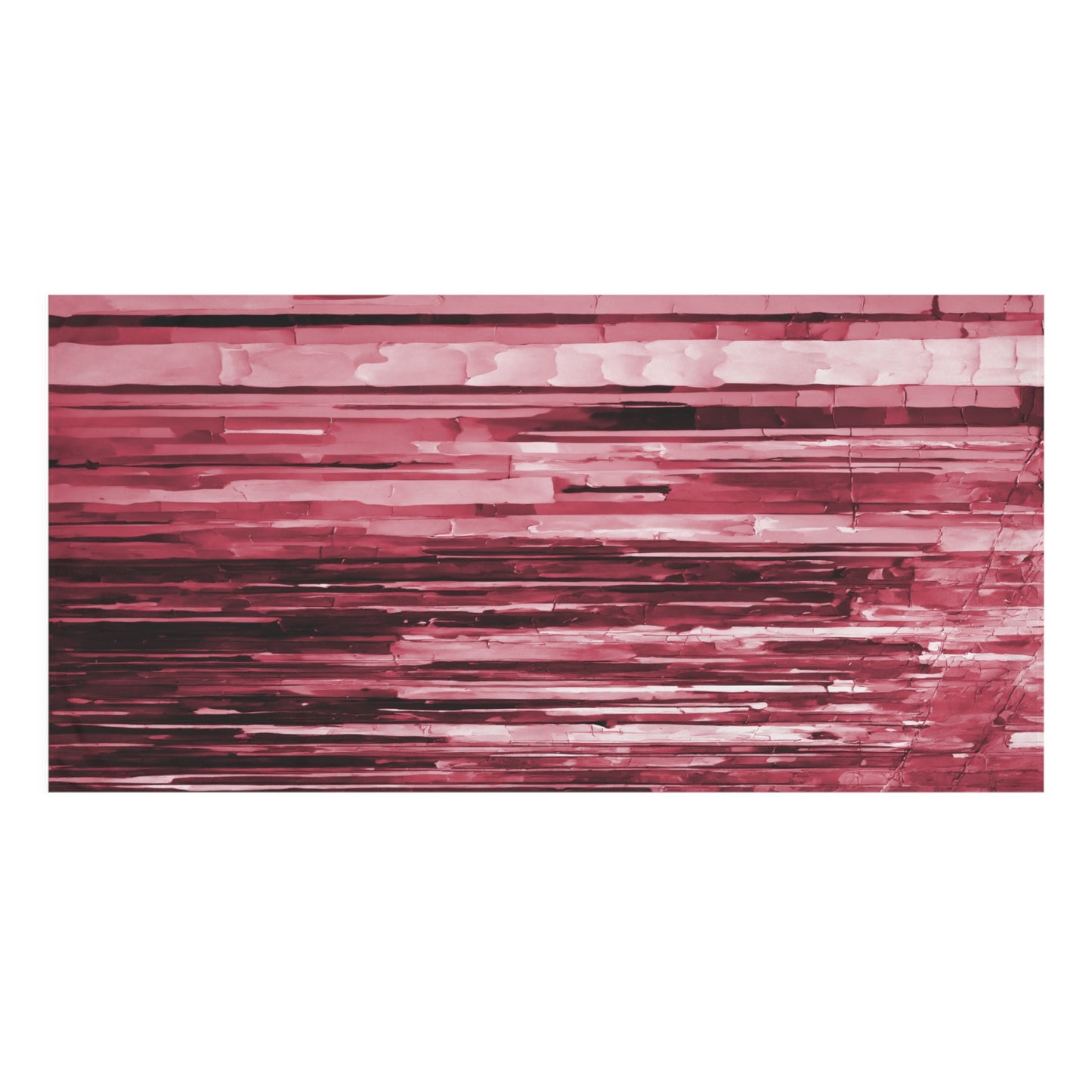 Striped Ruby 30" x 60" Mink-Cotton Towel (50% polyester, 50% cotton)