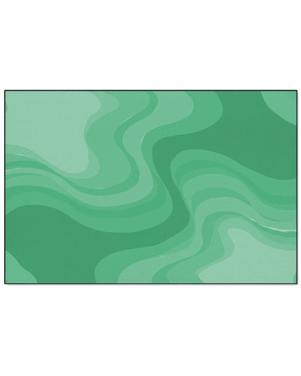 Mint Green Wavey 48" x 72" Heavy Duty Floor Mat