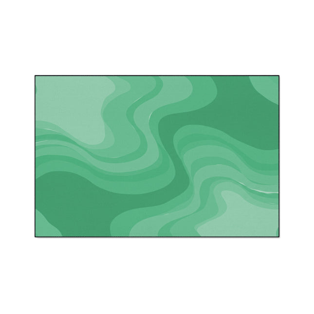Mint Green Wavey 48" x 72" Heavy Duty Floor Mat