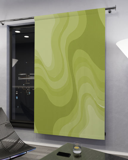 Lemon Wavey Window Curtain, 50" x  84", blackout