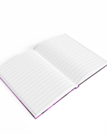 Striped Powder Lavender 5" x 7" Journal - 128 Ruled Line pages