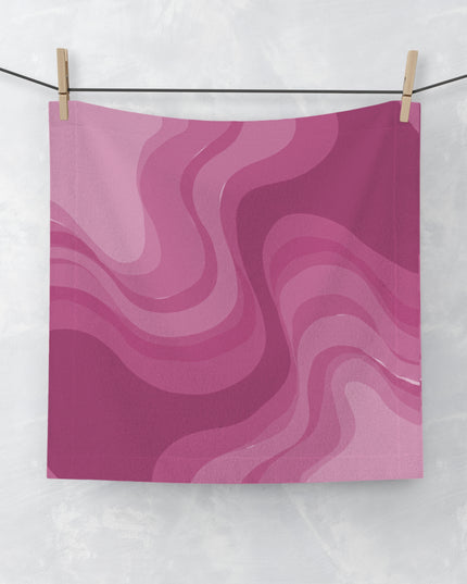 Pinky Mauve Wavey 13" x 13" Face Towel