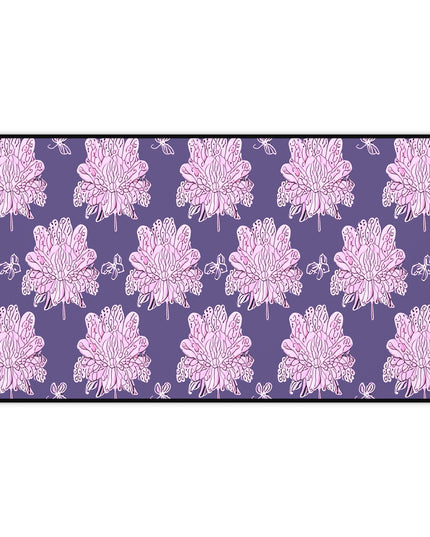 Magenta Floral Butterflies 12" x 22" Desk Mat